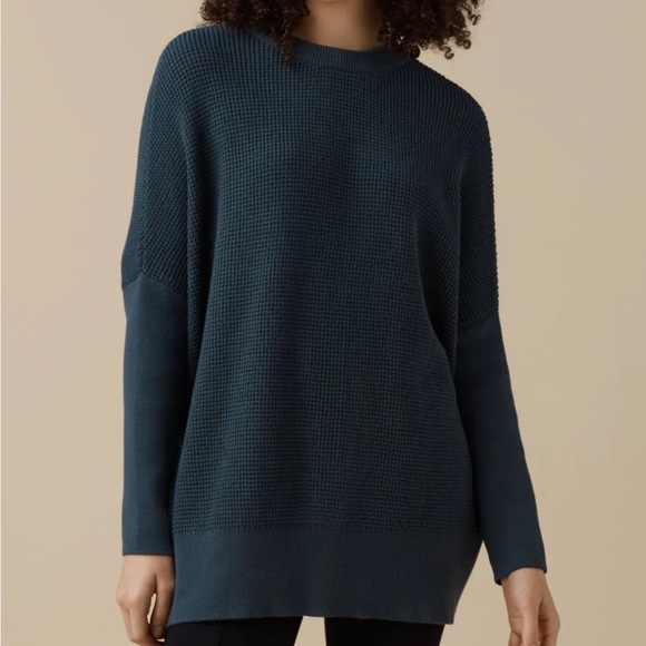 VETTA Capsule Waffle V-neck Oversized Sweater sz S - Picture 8 of 8